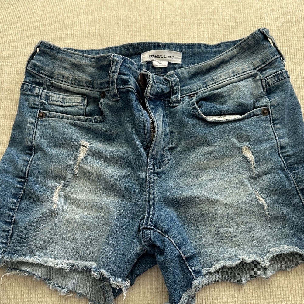 O'Neill Women's Distressed Blue Jean Shorts